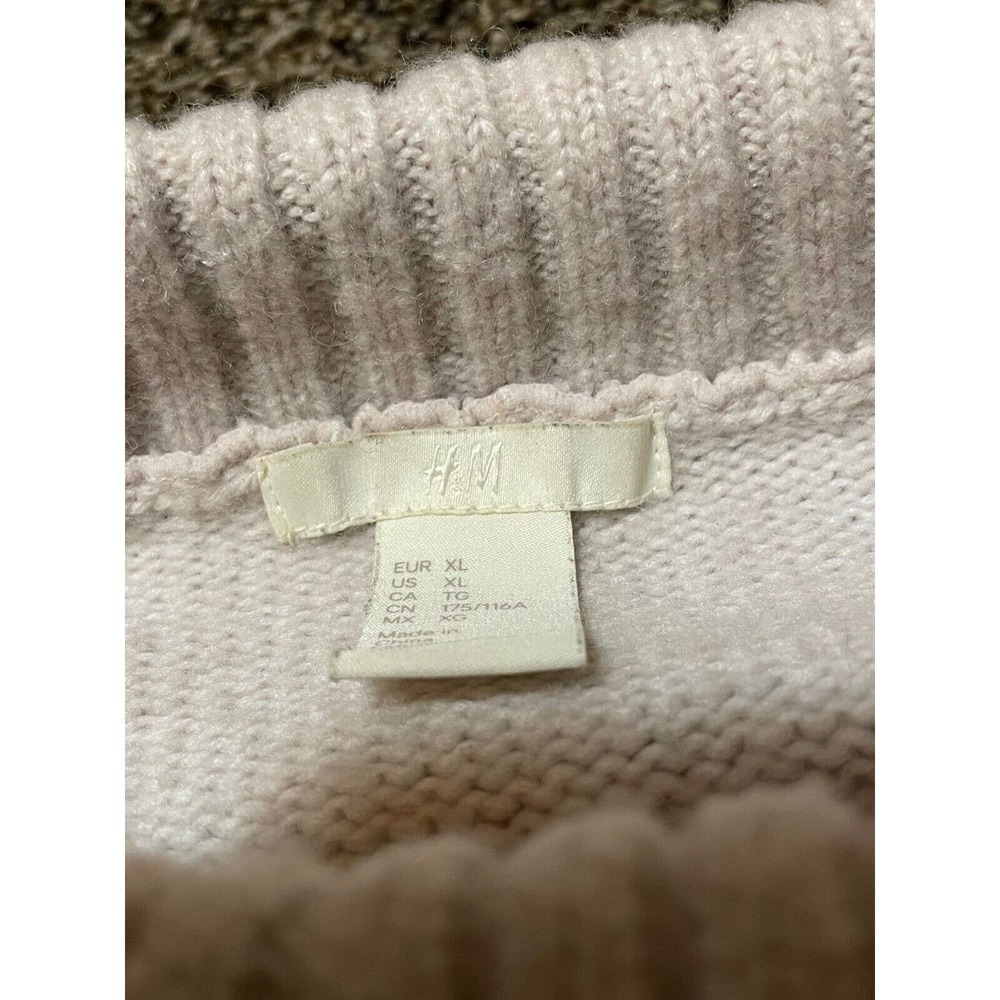 H&M Turtleneck Sweater Women’s Size XL Pink Sweatshirt - Picture 3 of 4